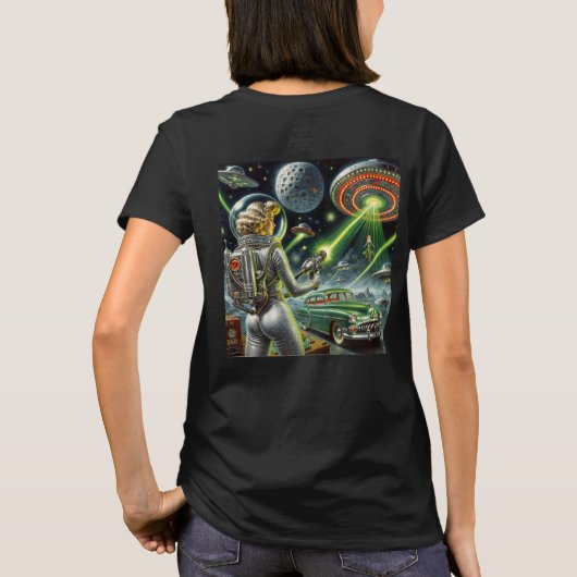 Vintage Laser Beam Pin-Up  Tシャツ (裏面)