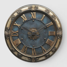 Vintage Latin round ラージ壁時計