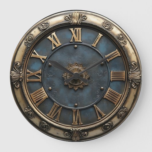 Vintage Latin round ラージ壁時計 (正面)