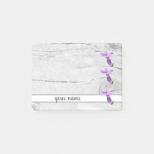 Vintage Lavendelblüte Post-it Klebezettel ポストイット (正面)