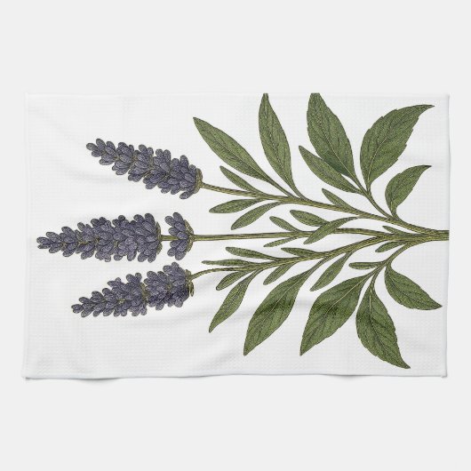 Vintage Lavender キッチンタオル (横)