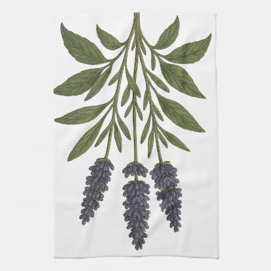 Vintage Lavender キッチンタオル (縦)