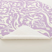 Vintage Lavender Damask Cozy シェルパブランケット (3/4)