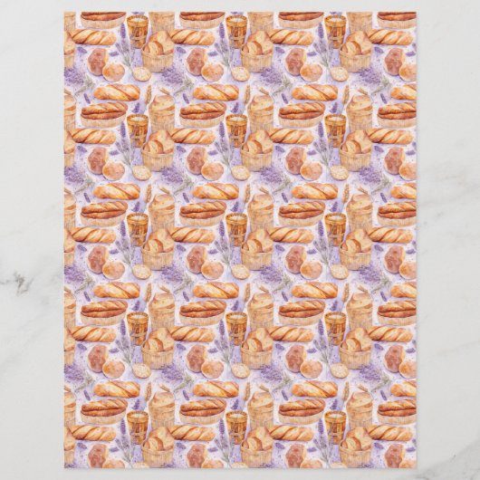 Vintage Lavender Journal Paper Sheet (正面)