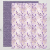 Vintage Lavender Journal Paper Sheet (正面/裏面)