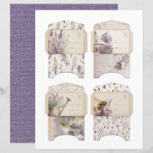 Vintage Lavender Journal Paper Sheet (正面/裏面)