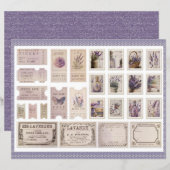 Vintage Lavender Journal Paper Sheet (正面/裏面)