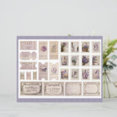 Vintage Lavender Journal Paper Sheet (スタンド正面)