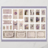 Vintage Lavender Journal Paper Sheet (正面)
