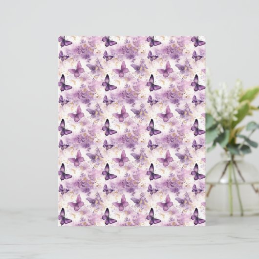 Vintage Lavender Journal Paper Sheet (スタンド正面)