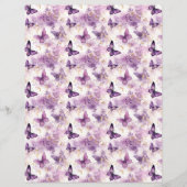 Vintage Lavender Journal Paper Sheet (正面)