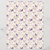 Vintage Lavender Journal Paper Sheet (正面)