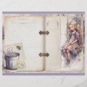 Vintage Lavender Journal Paper Sheet (正面)