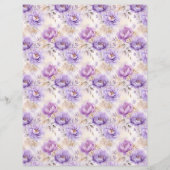 Vintage Lavender Journal Paper Sheet (正面)