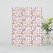 Vintage Lavender Journal Paper Sheet (スタンド正面)
