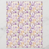 Vintage Lavender Journal Paper Sheet (正面)