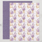 Vintage Lavender Journal Paper Sheet (正面/裏面)