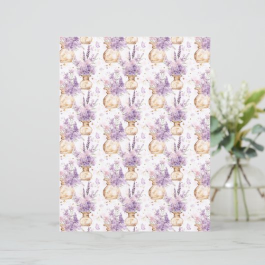 Vintage Lavender Journal Paper Sheet (スタンド正面)