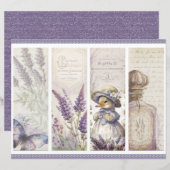 Vintage Lavender Journal Paper Sheet (正面/裏面)