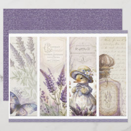 Vintage Lavender Journal Paper Sheet