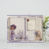 Vintage Lavender Journal Paper Sheet (スタンド正面)