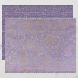 Vintage Lavender Journal Paper Sheet