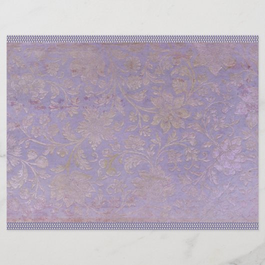 Vintage Lavender Journal Paper Sheet (正面)