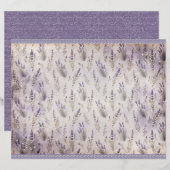 Vintage Lavender Journal Paper Sheet (正面/裏面)