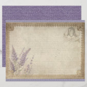 Vintage Lavender Journal Paper Sheet (正面/裏面)