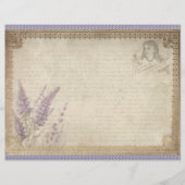 Vintage Lavender Journal Paper Sheet (正面)