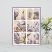 Vintage Lavender Journal Paper Sheet (スタンド正面)