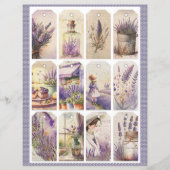 Vintage Lavender Journal Paper Sheet (正面)