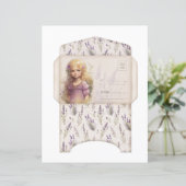 Vintage Lavender Journal Paper Sheet (スタンド正面)
