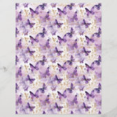 Vintage Lavender Journal Paper Sheet (正面)