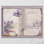 Vintage Lavender Journal Paper Sheet (正面)