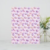 Vintage Lavender Macaron Journal Paper Sheet (スタンド正面)