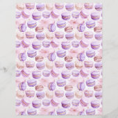 Vintage Lavender Macaron Journal Paper Sheet (正面)