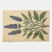 Vintage Lavender on Weathered Paper キッチンタオル (横)