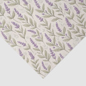 Vintage Lavender Sprigs Cream Botanical Farmhouse 薄葉紙 (詳細)