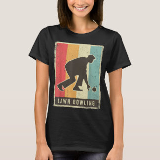 Vintage Lawn Bowling Sport Retro Poster 1426 Tシャツ