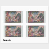 Vintage Lawn Gathering Rectangle Stickers 長方形シール (シート)