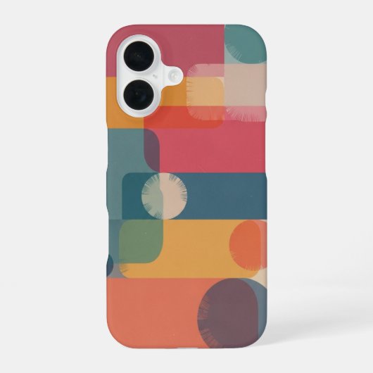 Vintage Layered Geometry iPhone 16ケース (裏面)