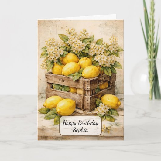 Vintage Lemon Crate カード (正面)