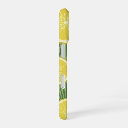 Vintage Lemon Sun Pattern iPhone 16ケース (右側面)