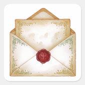 vintage letter スクエアシール (正面)