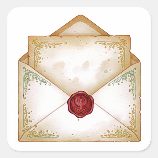 vintage letter スクエアシール (正面)