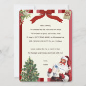 Vintage Letter from Santa's Desk Rhyming Christmas 招待状 (正面)