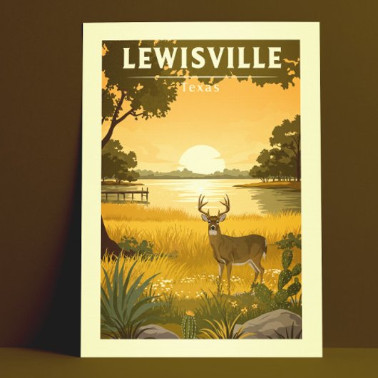 Vintage Lewisville Texas ポストカード