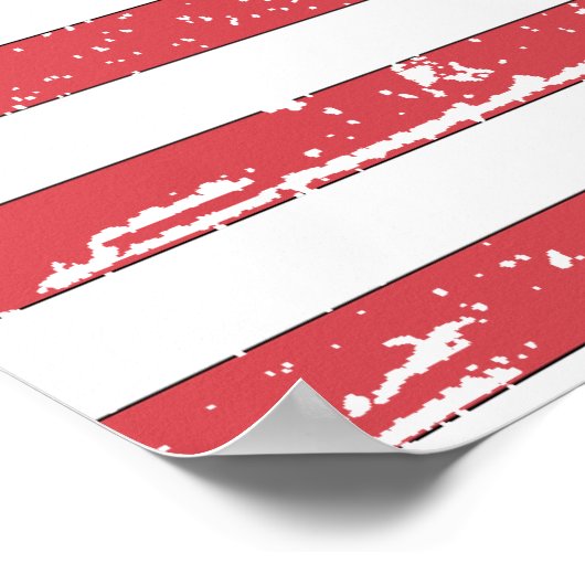 Vintage Liberia Flag ポスター (角)