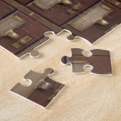 Vintage Library Card Catalog Drawers ジグソーパズル (側面)